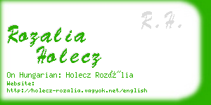 rozalia holecz business card